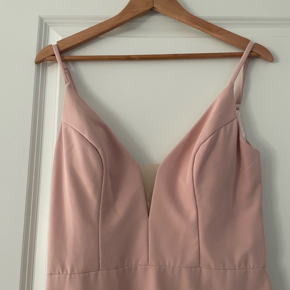 Revelry Camilla Crepe Maxi Dress Bridesmaid Petal Pink - Picture 4 of 8